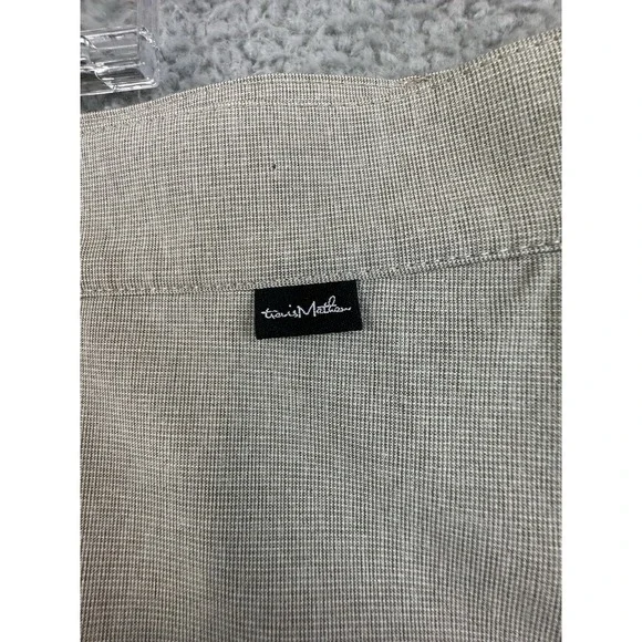 Travis Matthew Beck Golf Shorts Mens Size 42 Beige Khaki Microcheck - Picture 2 of 11